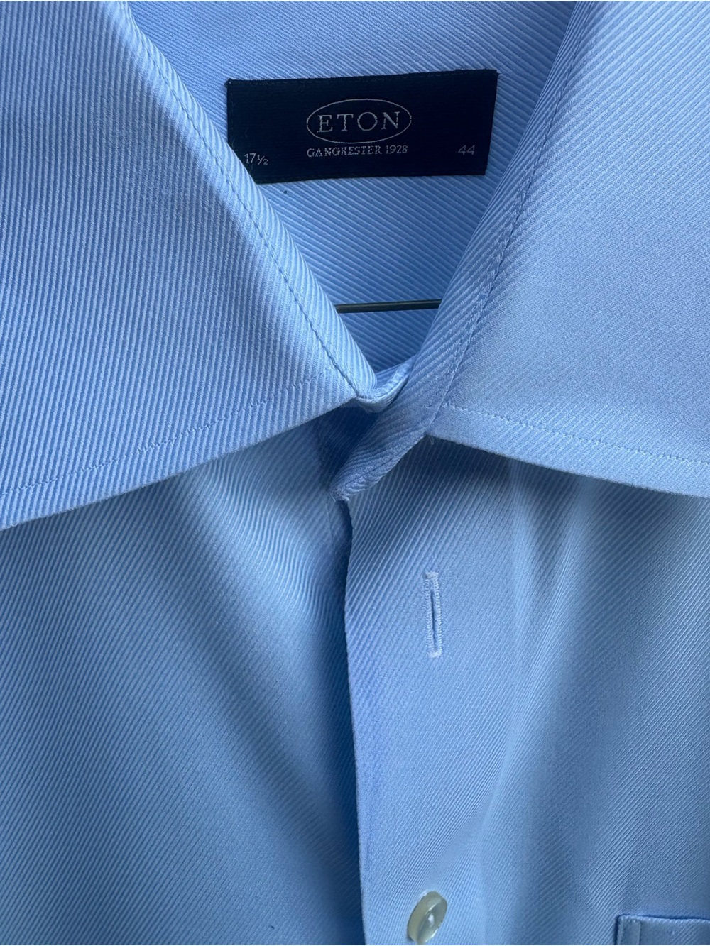 Eton Sky Blue Twill Dress Shirt